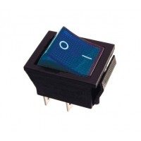 KCD2-202N BL/B 220V Переключатель 1 клав. синий с подсветкой
