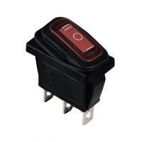 KCD3-103W R/B Переключатель 1 клав. перекидной красный