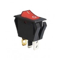 KCD3-2-101NV R/B 220V Переключатель 1 клав. красный с подсветкой