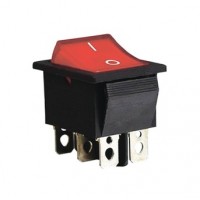 KCD2-202N R/B 220V Переключатель 1 клав. красный с подсветкой