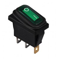 KCD3-103W GR/B Переключатель 1 клав. перекидной влагозащищенный зеленый