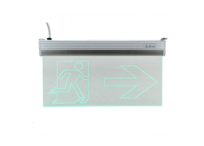 Светильник евакуационный  S503 ACRYLIC LED 3W GRAVING «Вказівник двері праворуч»