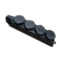 Чотиримісна колодка TNSy RUBBER з захисною кришкою та заземленням IP44 (TNSy5000078)