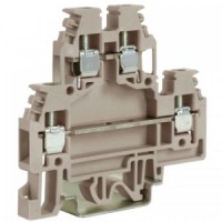 DAS.4, 2х проходной зажим бежевый 2 уровня 630V, 32A 4 mm? ZDS100 ДКС