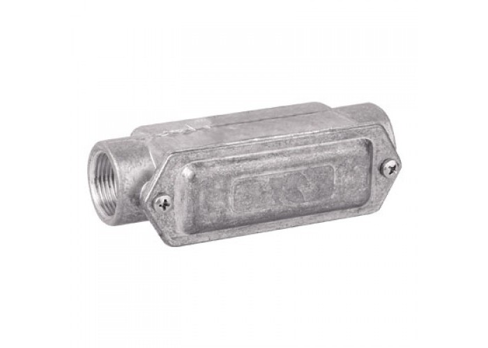 Коробка протяжная алюминиевая, 2 ввода 180?, М32х1,5 ,IP55, 146х45х57мм, 6030-32A, ДКС