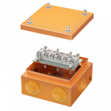 Коробка стальная FS с кабельными вводами иклеммниками,IP55,150х150х80мм,6р,450V,32A,10мм.кв, нерж.контакт, FSK31610, ДКС