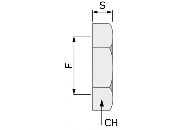 Гайка заземления M63x1,5 никелированная латунь, 6006EMC-63, ДКС