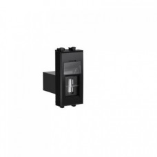 USB 2.0 розетка модульная, тип А-А, Avanti, Черный квадрат, 1 модуль, 4402401, ДКС