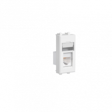 Компьютерная розетка RJ-45 модульная, кат.5е, Avanti, Белое облако, 1 модуль, 4400461, ДКС
