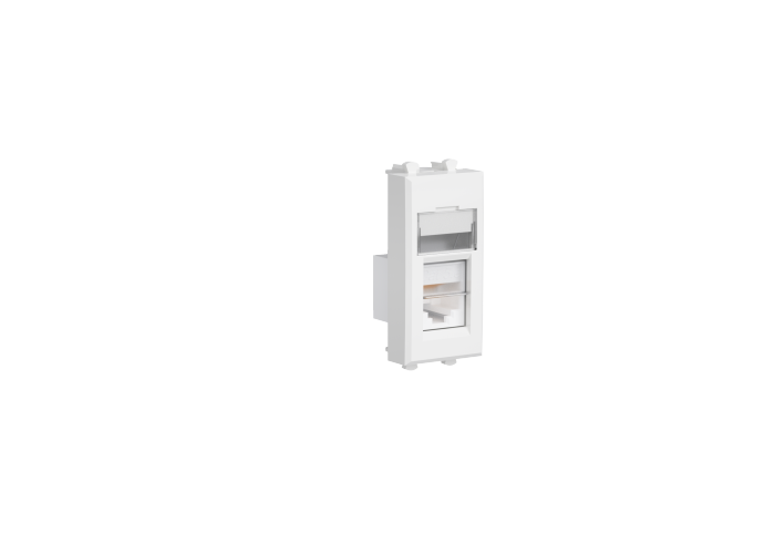 Компьютерная розетка RJ-45 модульная, кат.5е, Avanti, Белое облако, 1 модуль, 4400461, ДКС