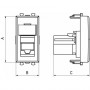 Компьютерная розетка RJ-45 модульная, кат.5е, Avanti, Белое облако, 1 модуль, 4400461, ДКС
