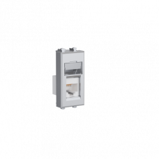 Компьютерная розетка RJ-45 модульная, кат.5е экран, Avanti,Закаленная сталь, 1 модуль, 4404361, ДКС