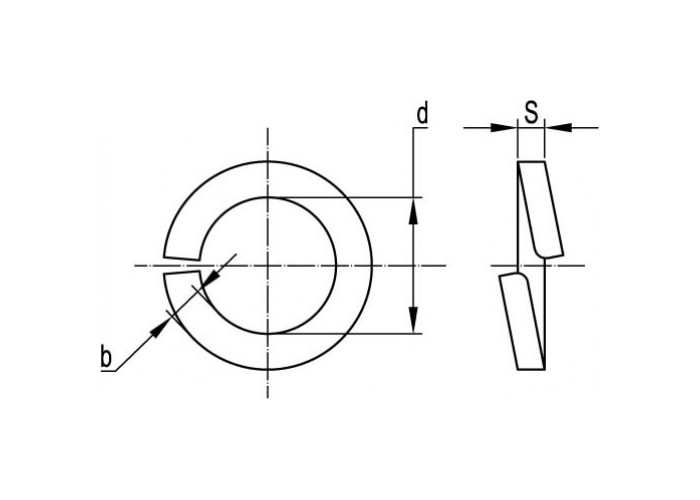 Шайба гровер М8 INOX, CM130800INOX, ДКС