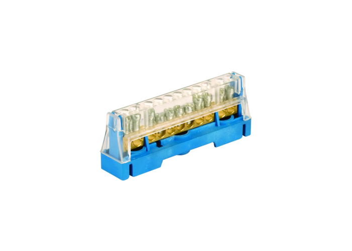 Клеммная колодка 1p (D 9x5,3+2x6), 750V (цвет - синий) 5011N ДКС