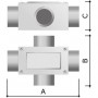Коробка ответвительная алюминиевая, 4 ввода, М16х1,5 ,IP55, 118х83х42мм, 6430-16A, ДКС