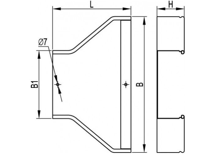 Переходник RRC симметричный 100/80 H80, 36280, ДКС