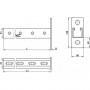 BBP4130 (34043) Консоль одиночная LAS, 41х41мм, для лотка с основанием 300мм ДКС