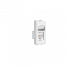 Компьютерная розетка RJ-45 модульная, кат.6 экран, Avanti, Белое облако, 1 модуль, 4400391, ДКС