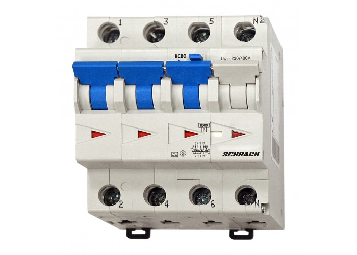 АВДС Schrack BO667806 6кА 6А 30мА 3P+N х-ка C тип A