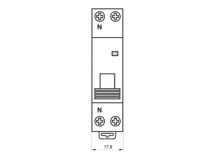 Автоматичний вимикач Schrack AM418510 4,5кА 10А 1P+N х-ка B