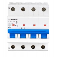 Автоматичний вимикач Schrack AM617863 6кА 63А 3P+N C
