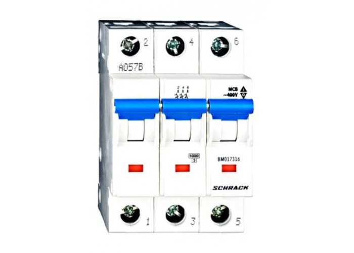 Автоматичний вимикач Schrack BM618325ME 6кА 25А 3P х-ка B ME
