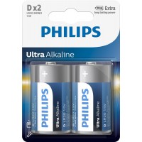 Батарейка Philips LR20E2B/10 Ultra Alkaline D BLI 2