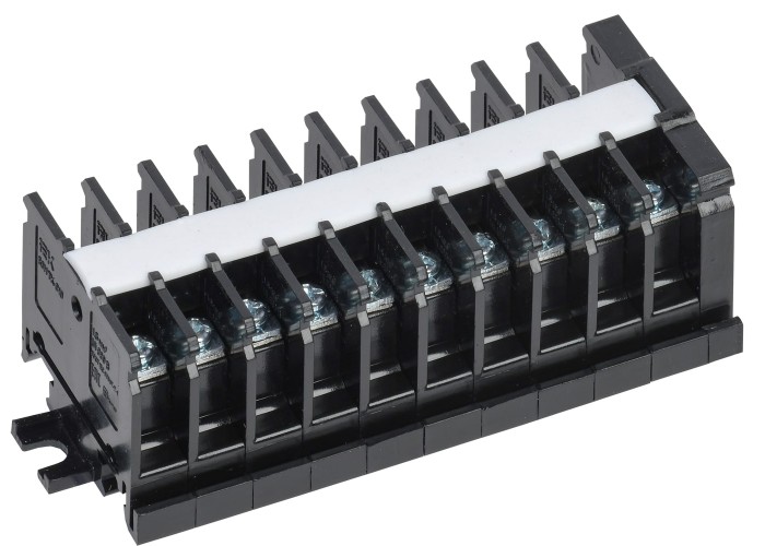 Блок затискачів IEK YZN43-10-001-K02 БЗН TK-010 1.5мм² 10А 10 пар на DIN-рейку
