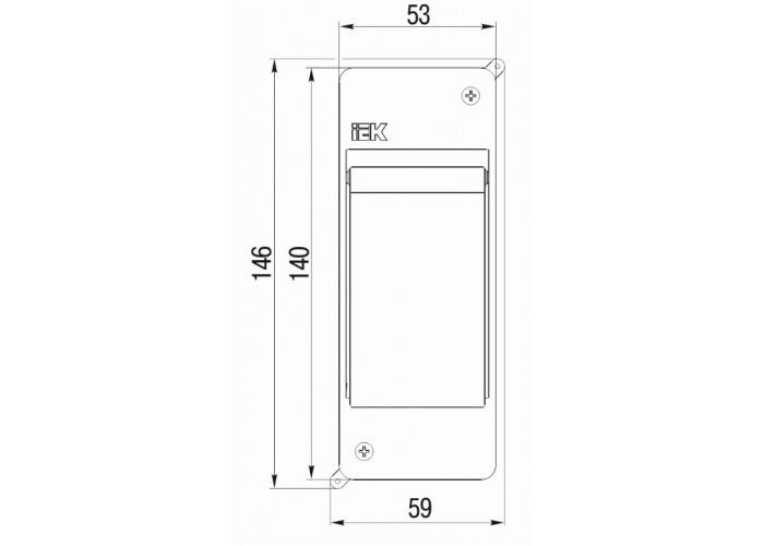 Бокс КМПн 2/2 на 2 модуля навесной 140х53х83 IP30, IEK