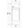 Бокс КМПн 2/2 на 2 модуля навесной 140х53х83 IP30, IEK