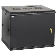 Чорна серверна шафа 19" ITK LWR5-09U64-MF LINEA W 9U 600x450мм