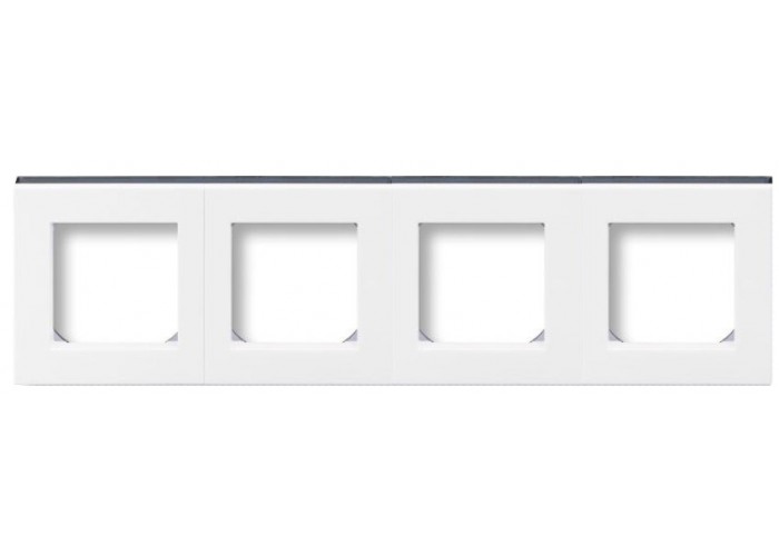 Чотиримісна рамка ABB Levit 3901H-A05040 01 (білий/білий лід)