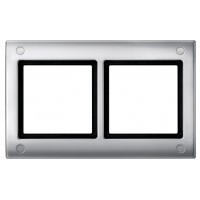 Двомісна рамка з гвинтовим кріпленням Schneider Electric Aquadesign MTN401260 (алюміній)
