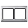 Двухместная рамка с винтовым креплением Schneider Electric Aquadesign MTN401260 (алюминий)