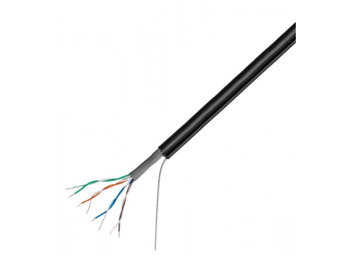 Кабель Logicpower Cat. 5e UTP 4x2x0.51мм CCA 305м. з тросом 7x0,4мм