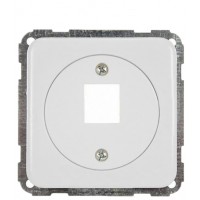 Корпус розетки для встановлення одного роз'єму RJ-12/RJ-45 Regina білий