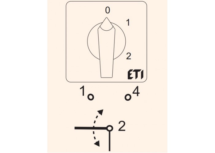 Переключатель многопозиционный "0-1-2" (серо-черный) ETI CS 10 107 U (4773032)