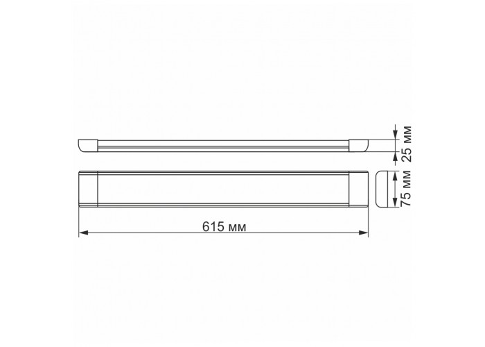 LED светильник линейный Videx 27W 5000K IP20 600мм 220V VL-BN-27065
