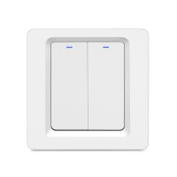 Механічний настінний вимикач світла Maxus Smart BRIO-Z-SWITCH-M2-1P без нейтральної лінії ZigBee