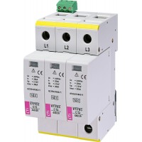 Обмежувач перенапруги ETI 002440412 ETITEC C T2 440/20 (3+0) 3p RC