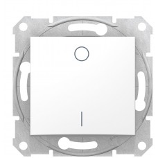 Одноклавішний двополюсний вимикач Schneider Electric Sedna SDN0200121 10А (білий)