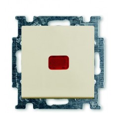 Однокнопковий вимикач з N-клеммою ABB Basic 55 2CKA001012A2150 2006/6 UCK-92-507 (слонова кістка)