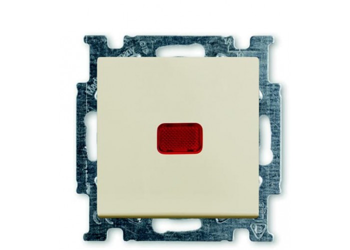 Однокнопковий вимикач з N-клеммою ABB Basic 55 2CKA001012A2150 2006/6 UCK-92-507 (слонова кістка)