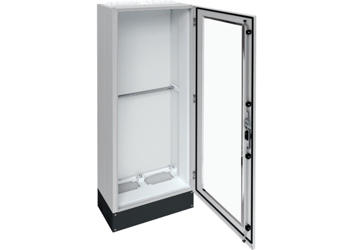 Підлоговий щит із прозорими дверима Hager FR22L2 Univers IP55/II 1850x550x275мм із цоколем h=200мм
