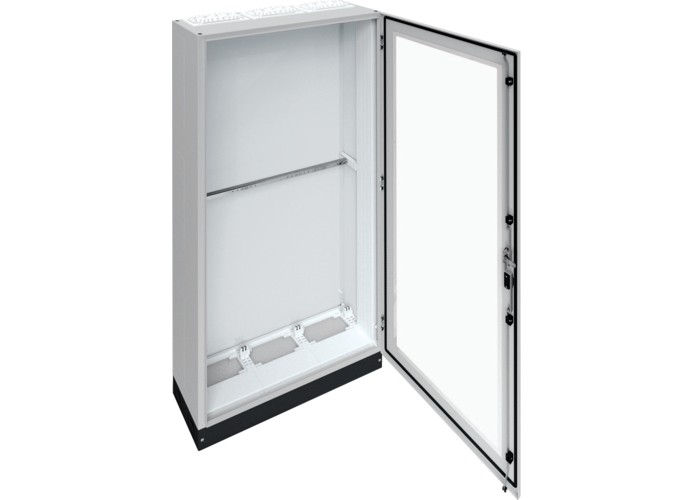 Підлоговий щит із прозорими дверима Hager FR23L1 Univers IP55/II 1850x800x275мм із цоколем h=100мм