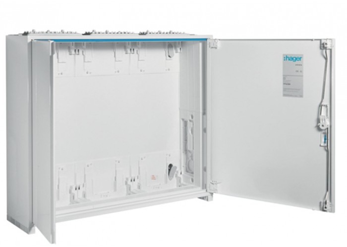 Підлоговий щит металевий Hager Univers IP44/II 3 секції