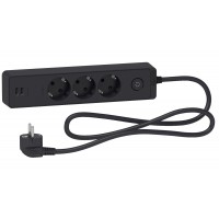 Подовжувач Schneider Electric ST943U1B на 3 місця та 2хUSB (1,5м) чорний