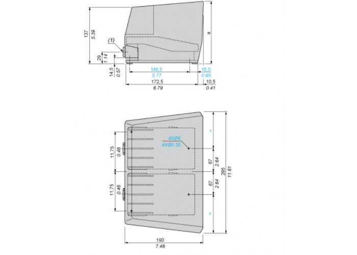 Подвійний педальний вимикач Schneider Electric XPER3100D із кришкою (оранжевий)