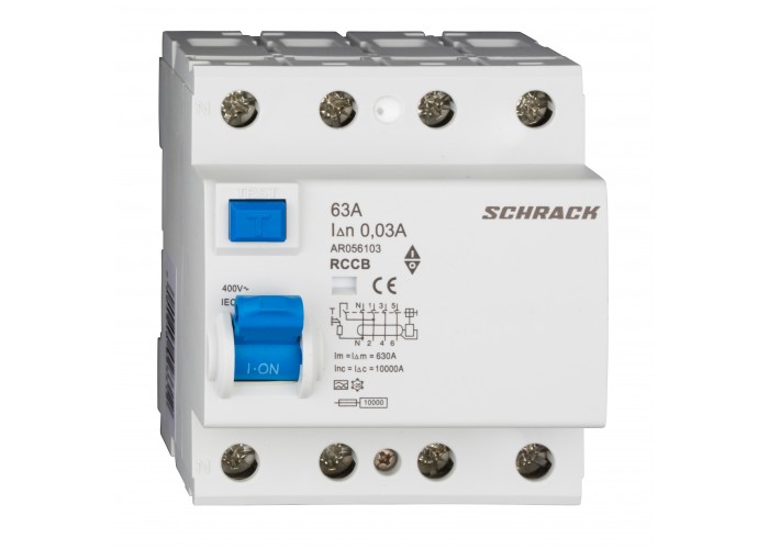 ПЗВ Schrack AR056103 10кА 63А 30мА 4P тип A