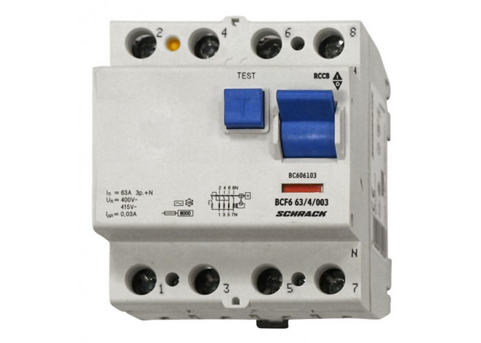 ПЗВ Schrack BC606103 6кА 63А 30мА 4P тип AC